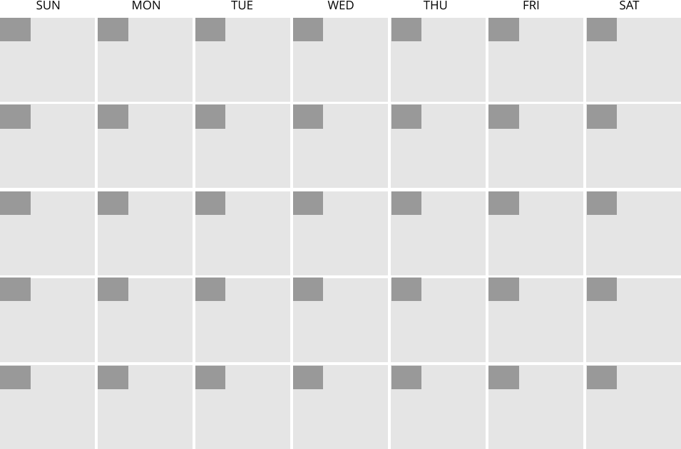 SUN MON TUE WED THU FRI SAT
